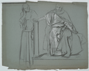 Study for King and attendants in Hamlet