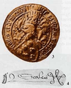Seal and signature of Thomas de Scales