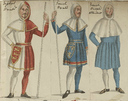 Costume designs for English and French Heralds