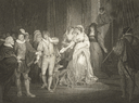 A 1794 print of the final scene of All's Well That Ends Well.