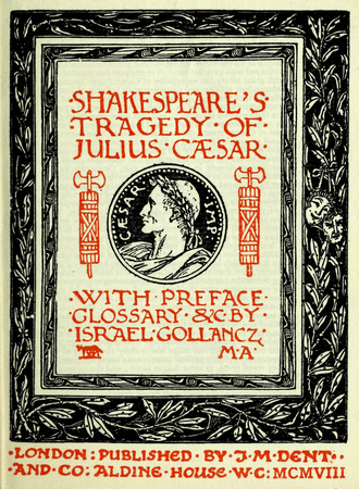 Frontpiece for Julius Caesar for The Temple Shakespeare