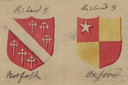 Shield designs for Norfolk and Oxford