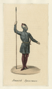 Lithographs of costumes for characters in Hamlet