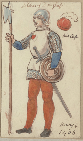 Costume design for soldier of Douglas
