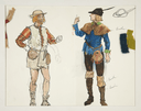 Costume sketches for unidentified characters