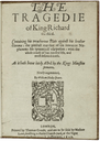 Title page for "The tragedie of King Richard the third", fifth quarto