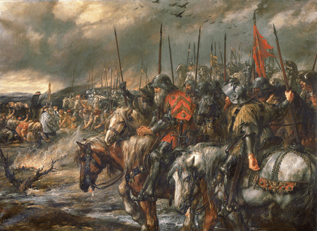 Morning of the Battle of Agincourt, 25th October 1415